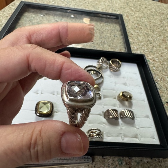 David Yurman rare 14mm Albion sterling Silver lavender amethyst Purple Ring 5.5 - Picture 4 of 11